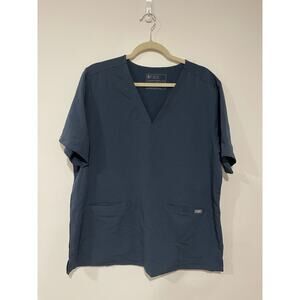 Figs Dark Harbor Casma Three Pocket Scrub Top XXL Healthcare Medical